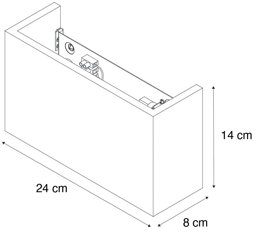 Rustykalna lampa ścienna z drewna dębowego - Otan