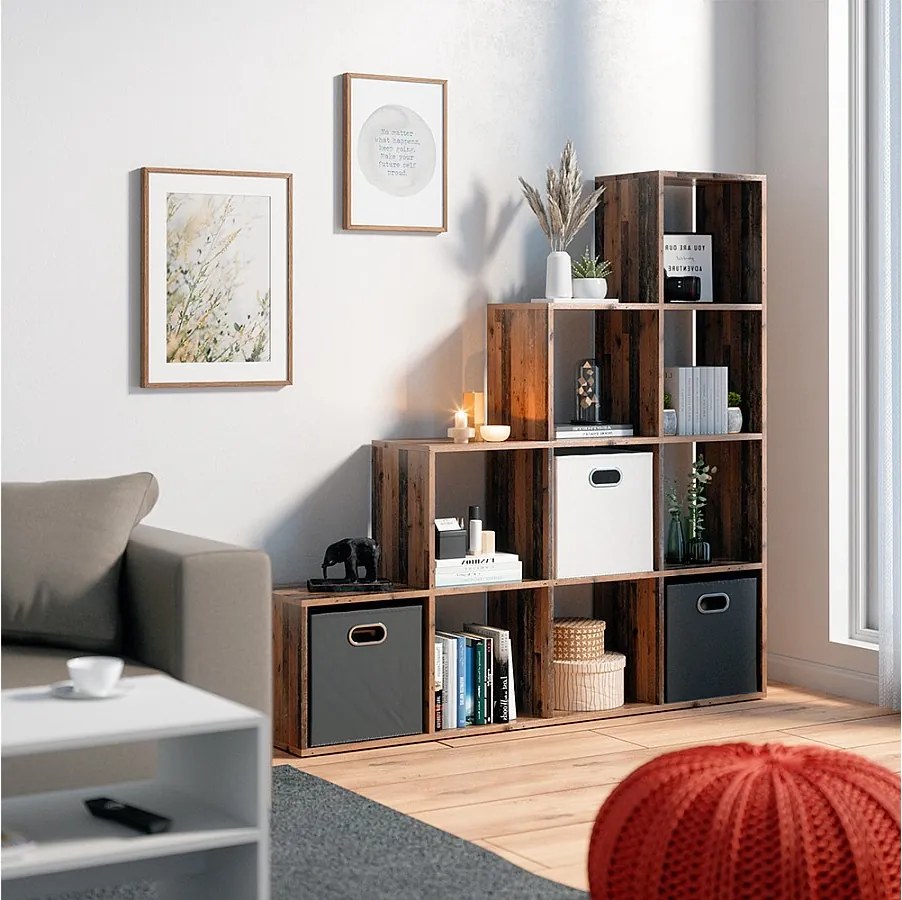 Półka na schody drewno antyczne 142.5x29x140