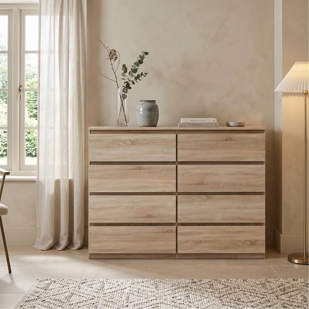 Komoda NUDO 138,5 cm do Salonu Sypialni Dąb sonoma