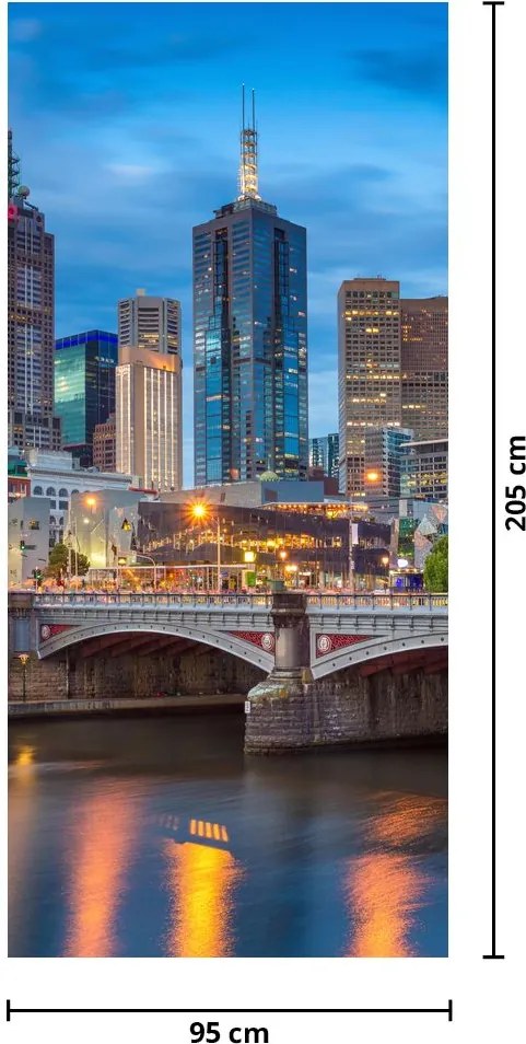 Fototapeta na drzwiach - Miasto Melbourne (95x205cm)