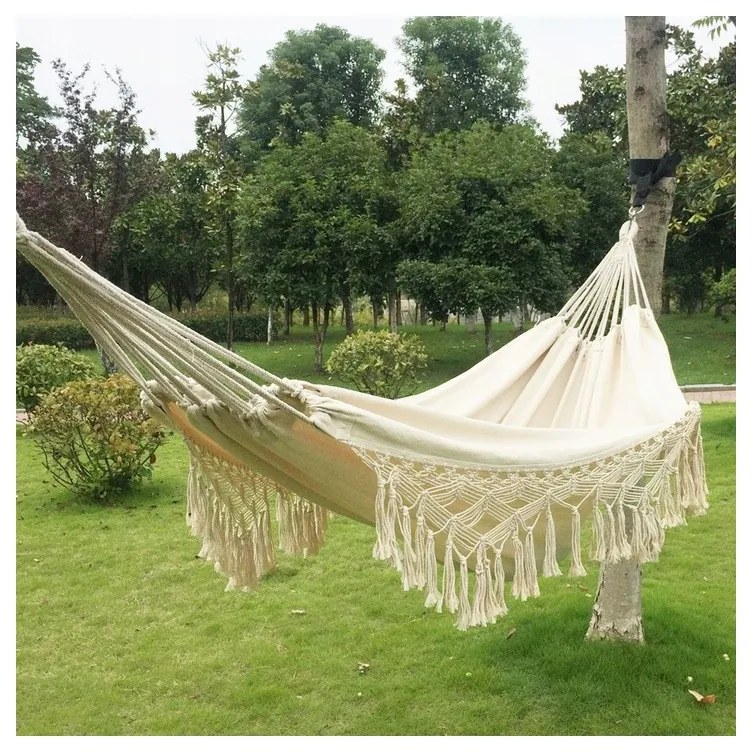 Beżowy hamak SOLARA 150 x 200 cm + torba gratis