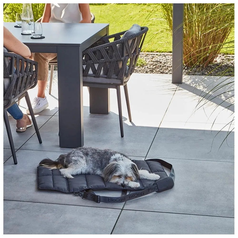 Ciemnoszare legowisko podróżne dla psów 53x80 cm Strada Asphalt S – MiaCara