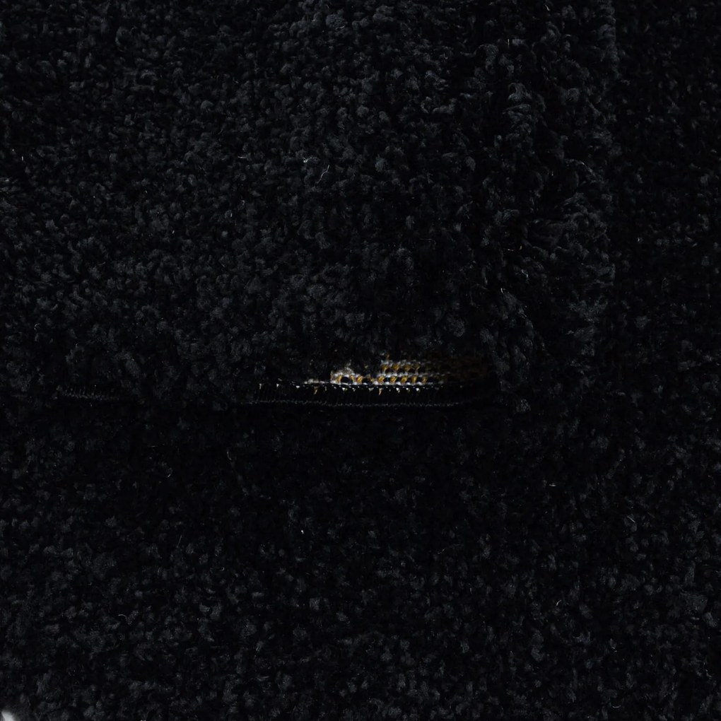 Dywan shaggy Best czarny 200 cm x 200 cm koło
