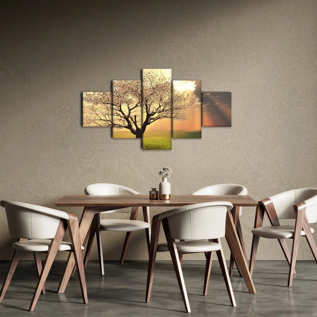 Obraz drzewa na łące (125x70 cm)
