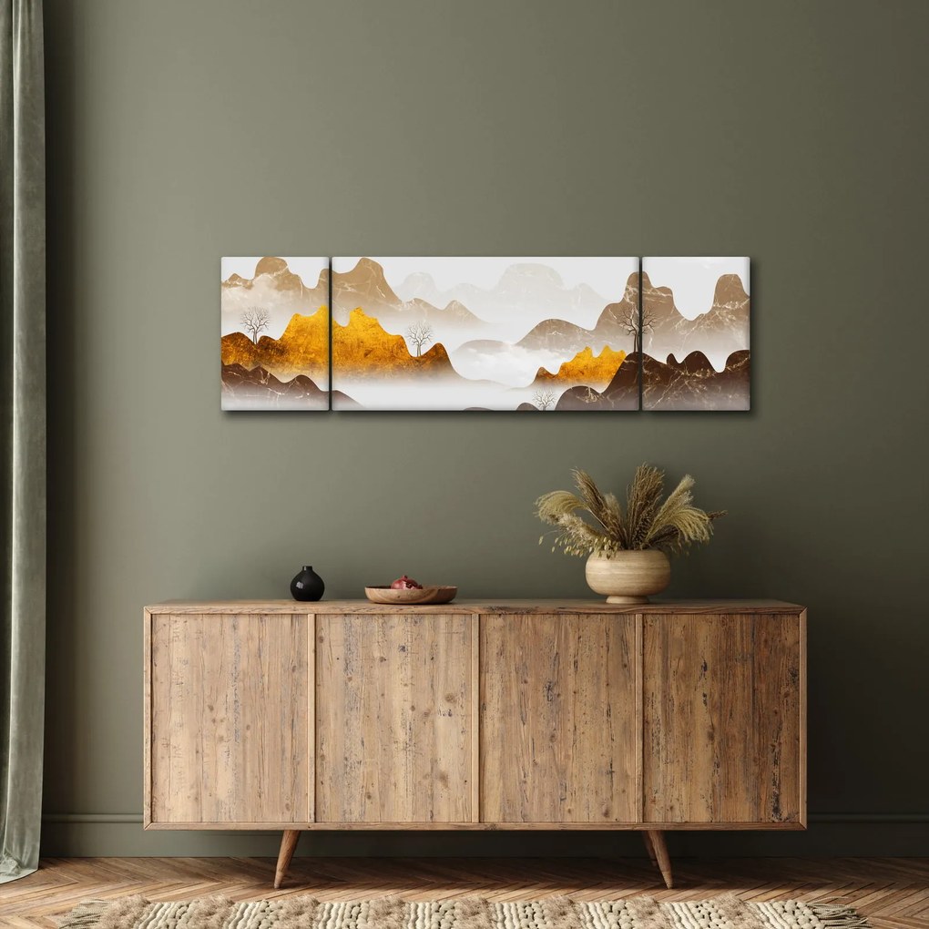 Obraz - Góry we mgle (170x50 cm)