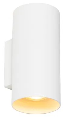Designerska lampa ścienna biała okrągła - SabDesignerski Oswietlenie wewnetrzne