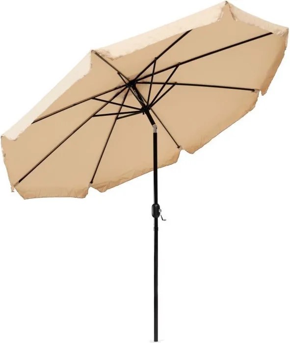 Regulowany, składany parasol ogrodowy SL-UM003B łamany, beżowy, 3 m