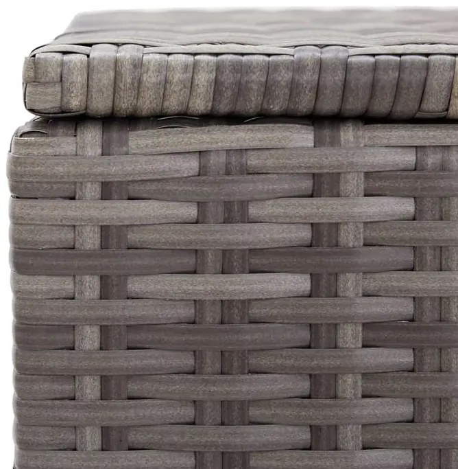 Szara rattanowa skrzynia do ogrodu T3-N25