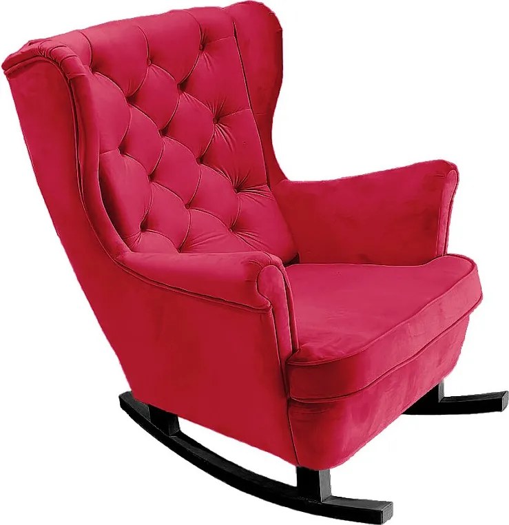 Fotel Relax z Tapicerowanym Siedzeniem i Podłokietnikami, Fotel TV 102x81x95cm Czerwony_29837