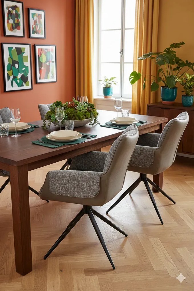 Ciemnobrązowy stół z drewna sosnowego F1-S30