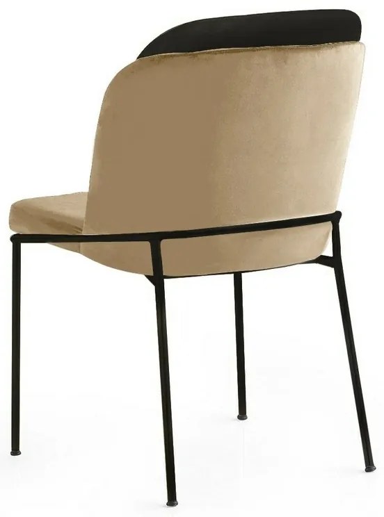 Zestaw krzeseł do jadalni Dore Beige and Black, 2 szt.