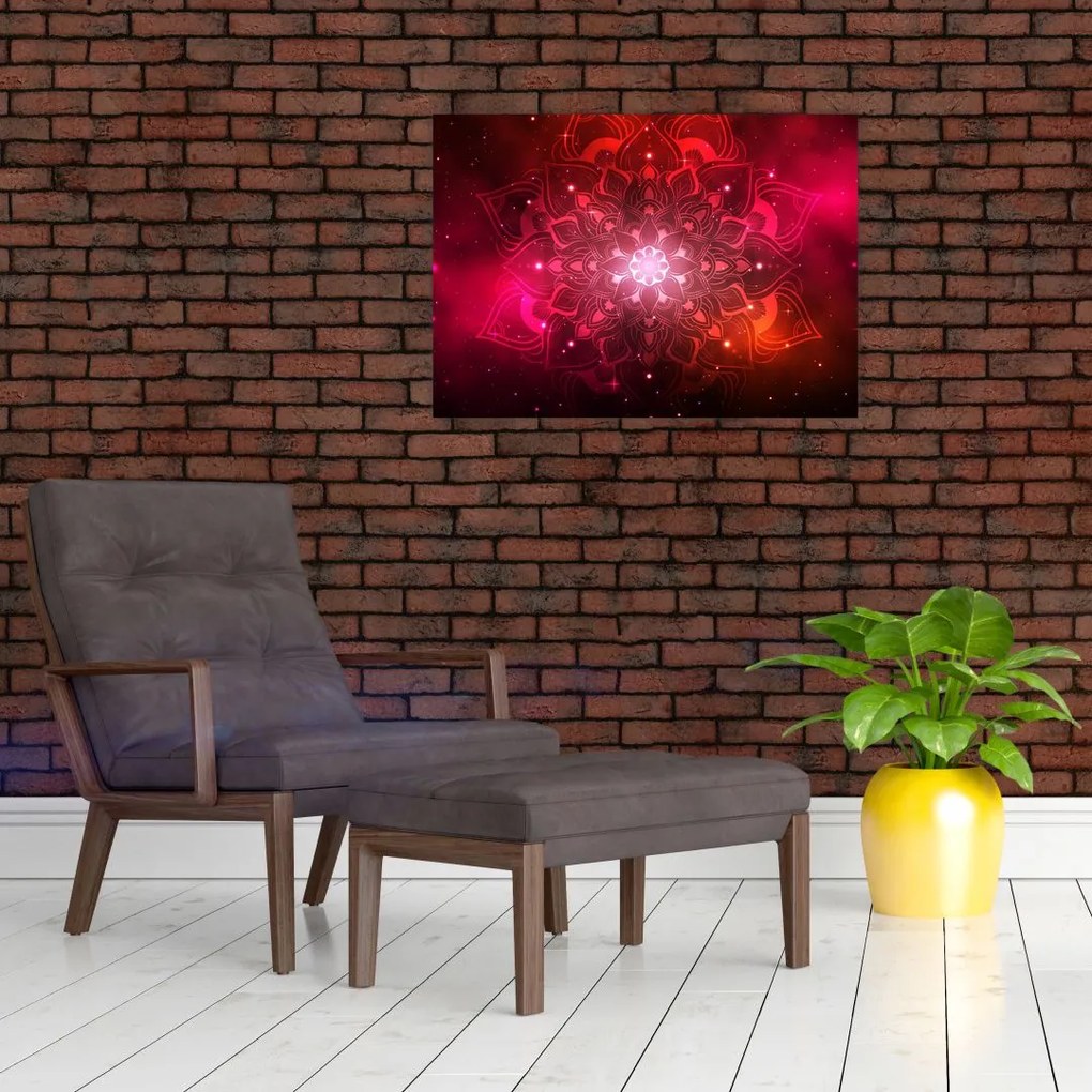 Obraz czerwonej abstrakcji (70x50 cm)