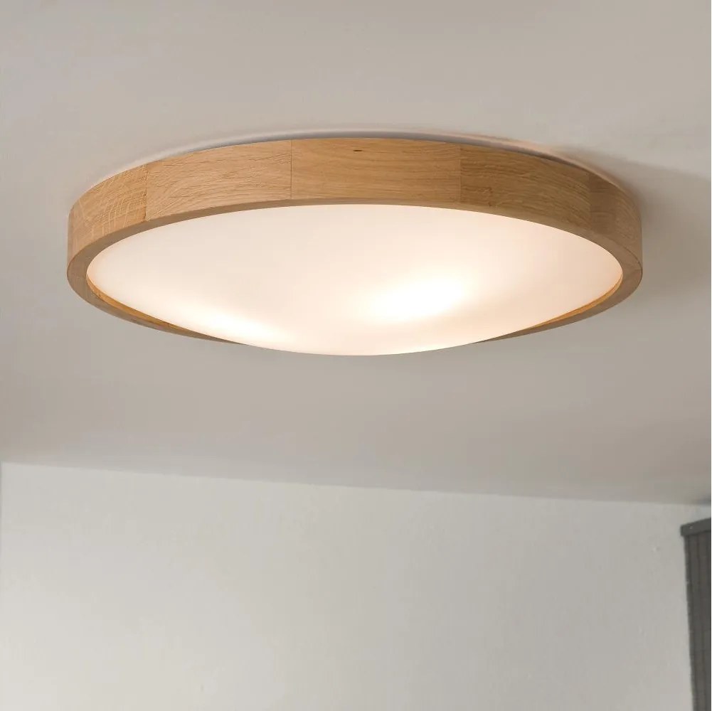 Brilagi-LED RGBW ściemnialna lampa sufitowa CARVALHO SLIM 3xE27/9W/230V Wi-Fi dąb śr. 47