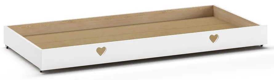 Biała szuflada pod łóżko dziecięce 90x200 cm Amori – Vipack