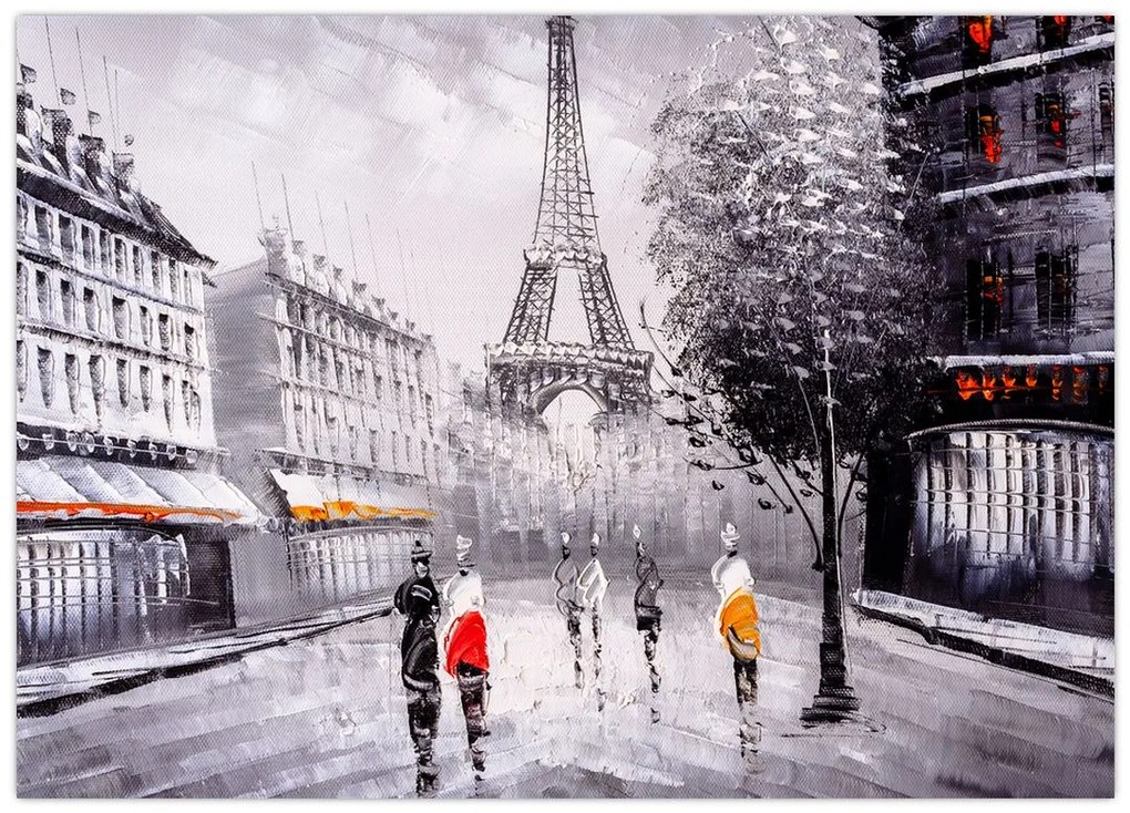 Obraz na szkle - Obraz na szkle olejny, Paryż (70x50 cm)
