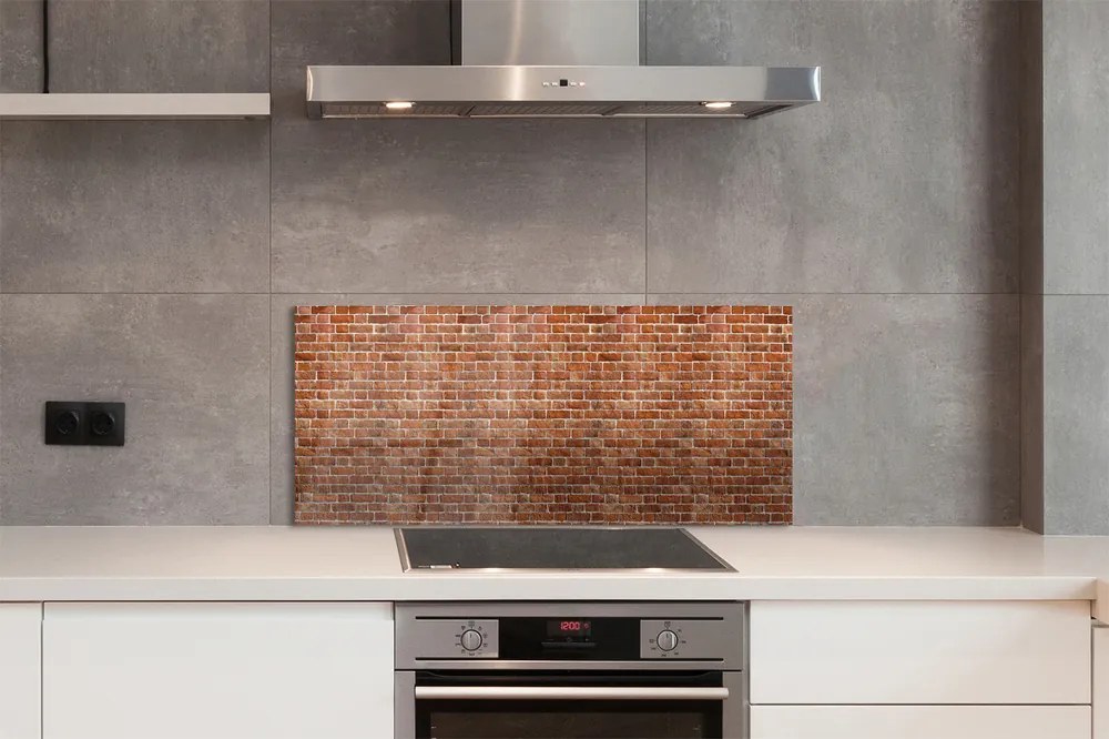 Szklany Panel Loftowa Ściana z Cegły