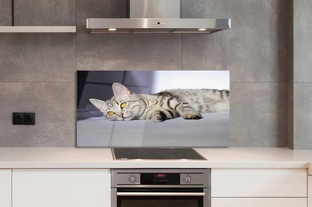 Szkło do Kuchni na Ścianę Leniwe Popołudnie na Kanapie