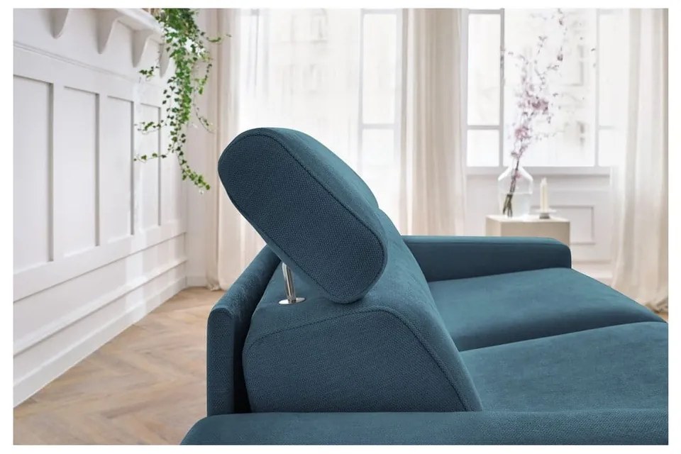 Niebieska rozkładana sofa 215 cm Monaco – Bobochic Paris
