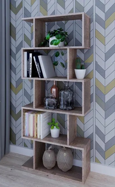 Nowoczesny regał na książki dąb kolonialny R0-D82