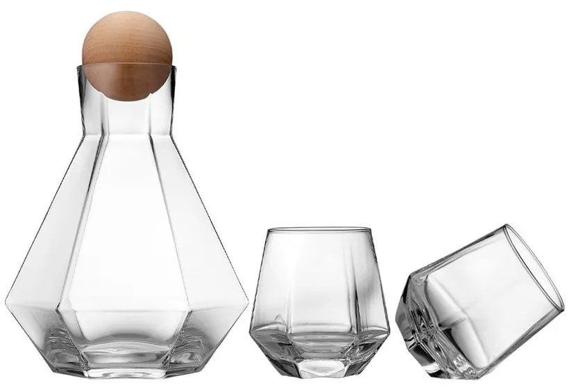 Zestaw 2 szklanek do whiskey i karafki 1,28 l Jaxon – Ladelle