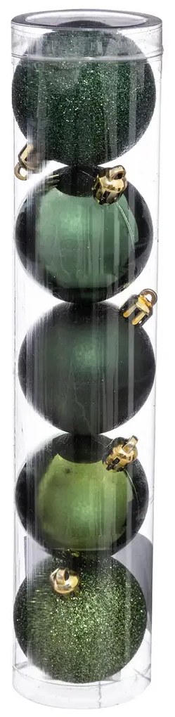 Bombki o różnym wykończeniu, Ø 5 cm, 5 szt.