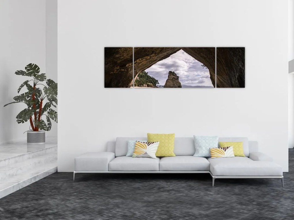 Obraz z jaskini, Nowa Zelandia (170x50 cm)