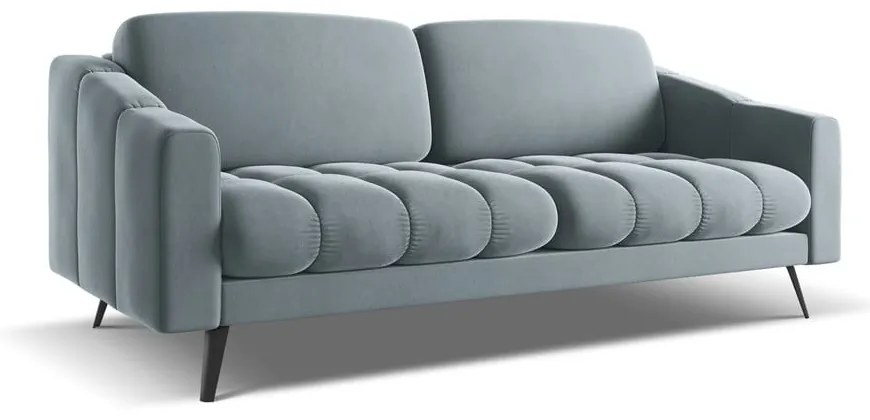 Jasnoniebieska aksamitna sofa 202 cm Nalu – Makamii