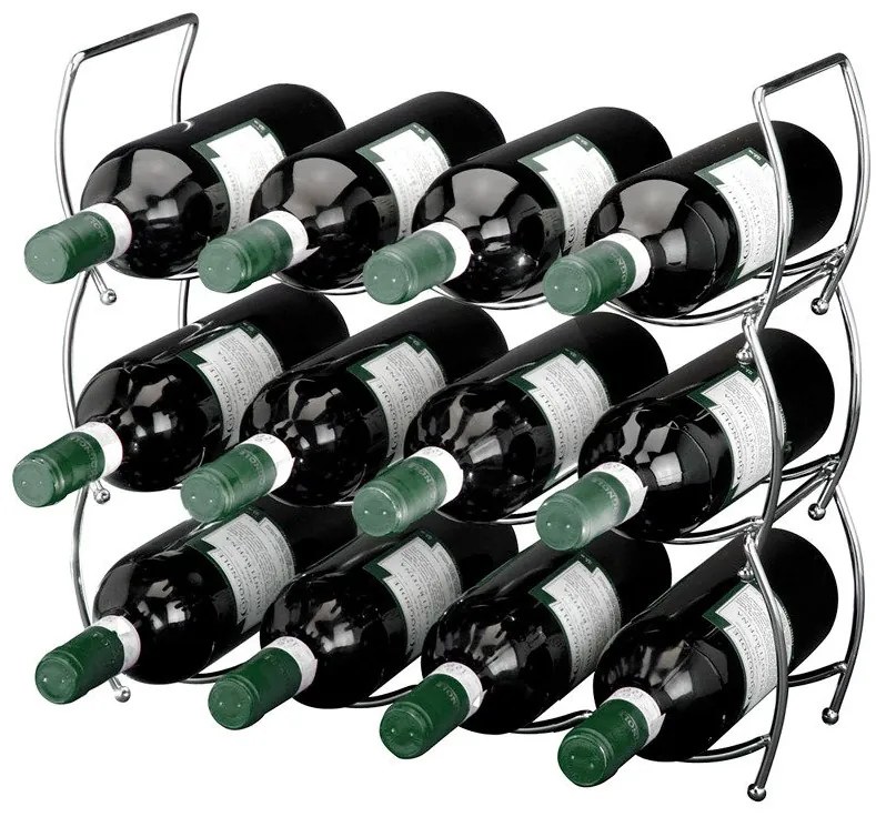 Metalowy stojak na wino - 3 sztuki w komplecie