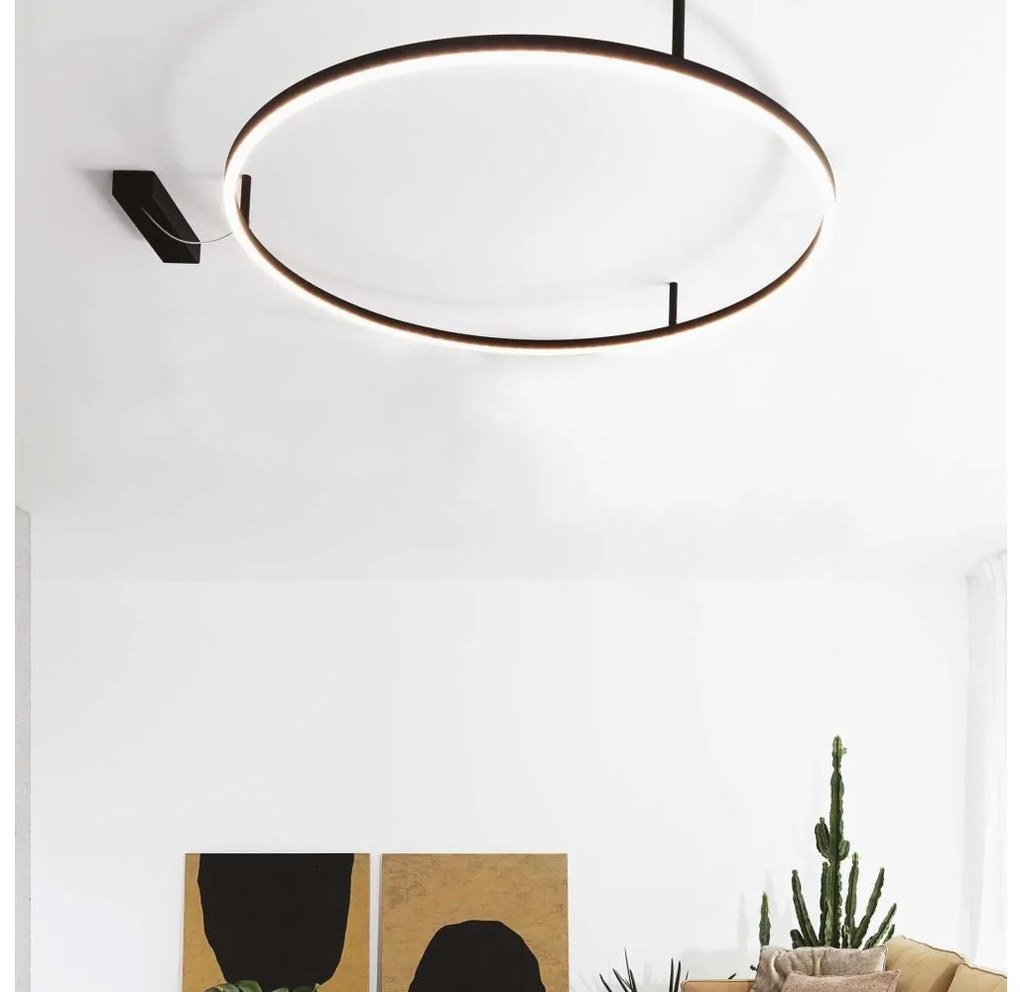 Ideal Lux - Lampa sufitowa LED ORACLE SLIM LED/37W/230V 3000K śr. 70 cm czarna