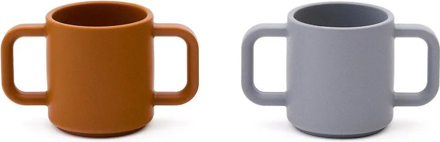 Niebiesko-pomarańczowe silikonowe kubki dla dzieci zestaw 2 szt. Lili – Kave Home