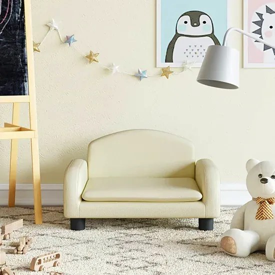Nowoczesna kremowa sofa dziecięca - Velira 3X