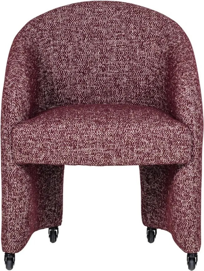 Bordowe tapicerowane krzesło biurowe Cordo – WOOOD