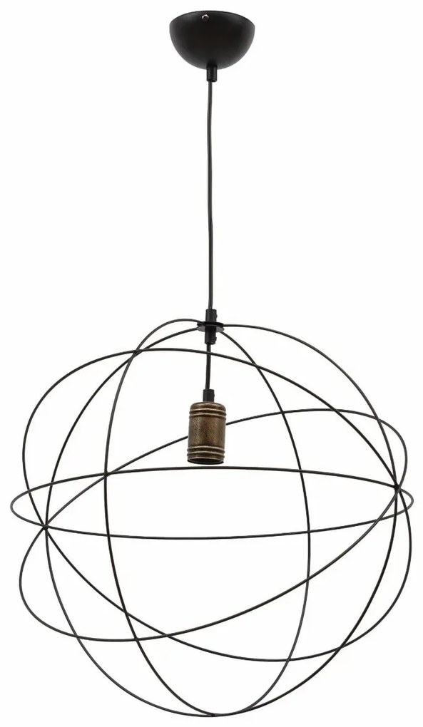 Lampa wisząca OLINTO I czarna ELTAP