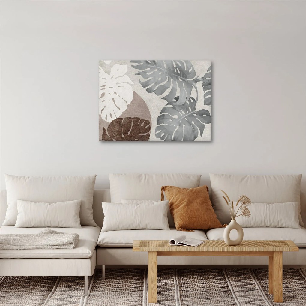 Obraz - Wzór z liśćmi (70x50 cm)