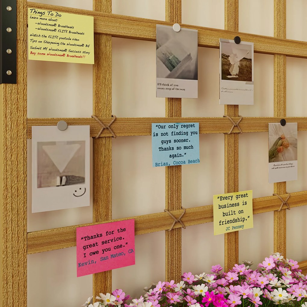 Outsunny Kwietnik z Kratką Drewniany Kwietnik z Otworem Drenażowym 90 x 30 x 180 cm Naturalne Drewno | Aosom PL