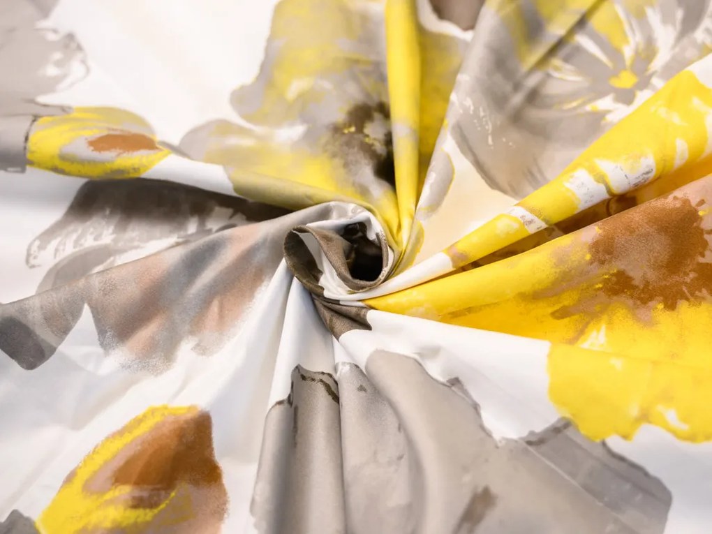 PrzytulneMieszkanie.pl PrzytulneMieszkanie.pl Pościel z mikrofibry FEONELLE żółto-szara Rozmiar pościeli: 2 szt 70 x 90 cm | 200 x 220 cm