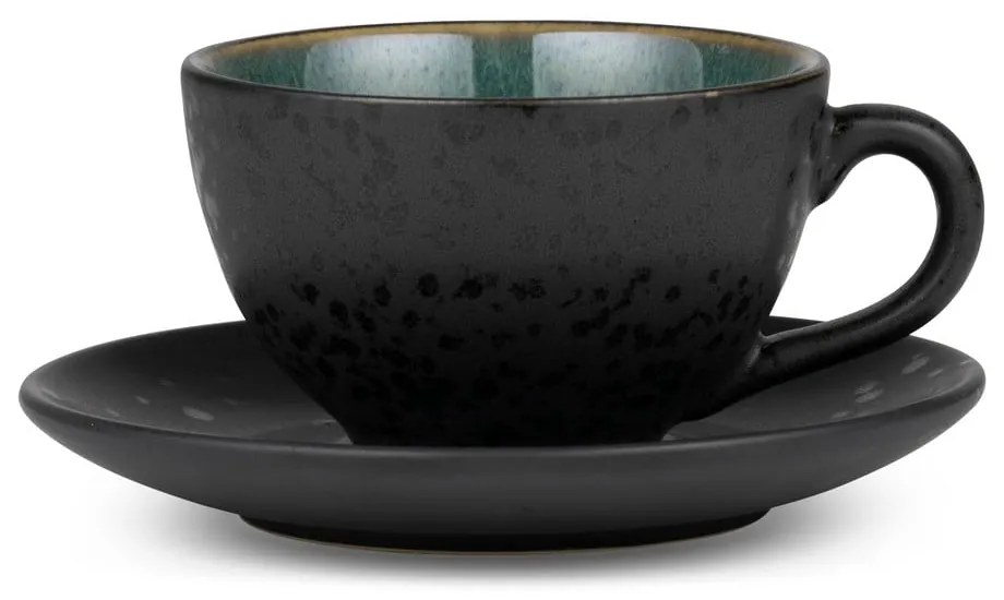 Zielona/czarna filiżanka do cappuccino ceramiczna 240 ml Gastro Green/Black – Bitz