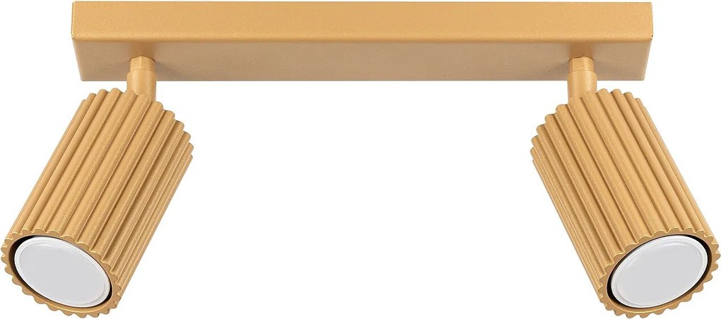 Lampa Sufitowa Minimalistyczny Karbon, Aluminium - 2 Źródło - L.30 X H.16.5 Cm - Złoty