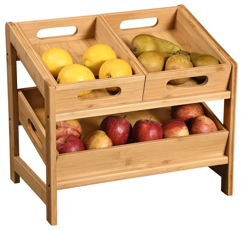 Regał kuchenny z wyciąganymi tacami, bambus, 39,5 x 26 cm, Kesper