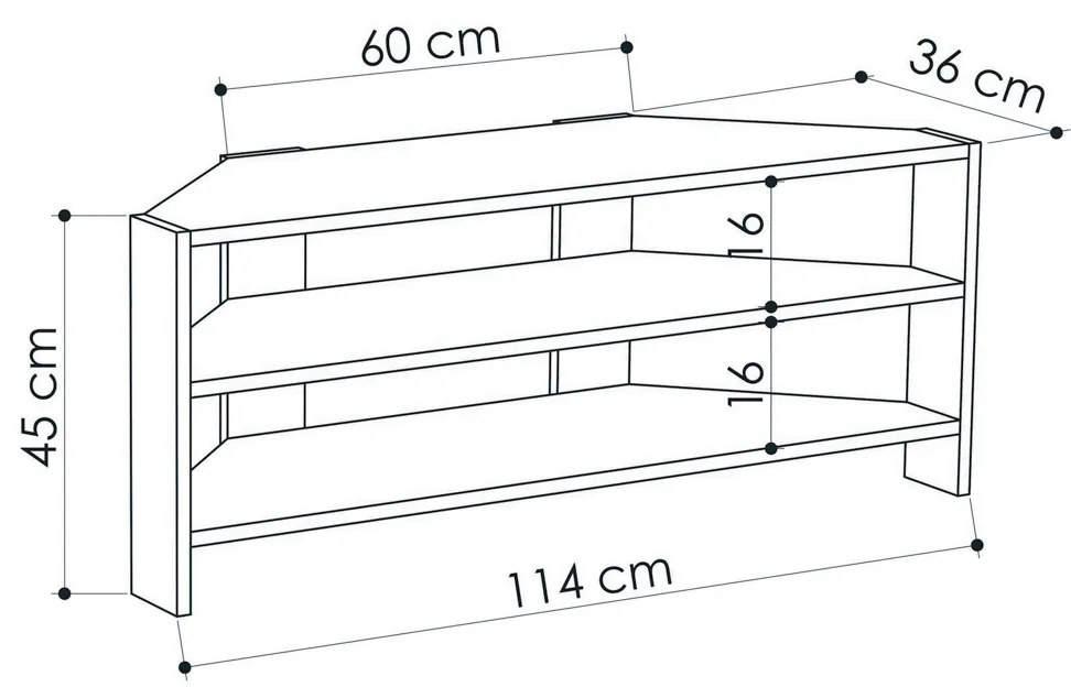 Stolik TV Thales Corner Oak