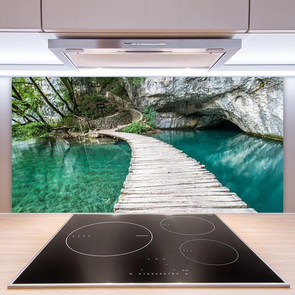 Panel Szklany Most nad Cichym Jeziorem