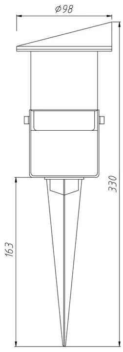 Mały reflektor ogrodowy czarny - N013 P8-H77