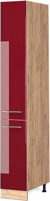 Szafka aptekarska bordowa czerwień wysoki połysk 30x58x206.8 fame-line