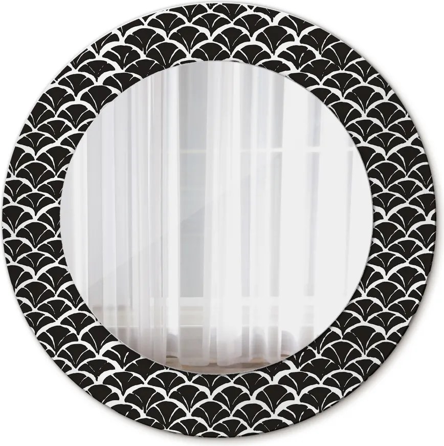 Lustro z nadrukiem okrągłe Orientalne łuski