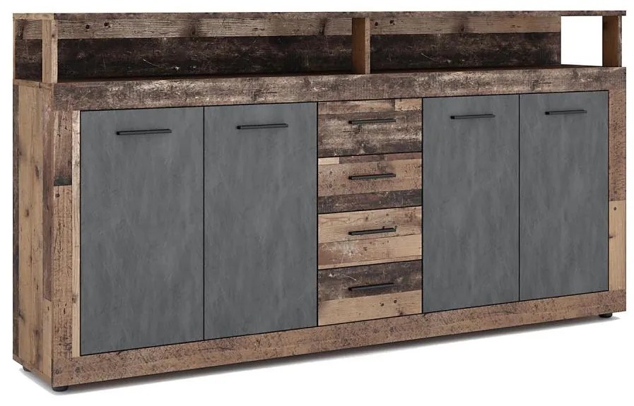 Komoda RUNA ciemny brąz/antracyt