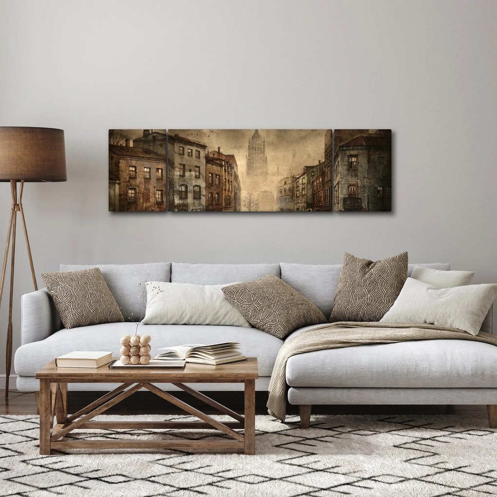 Obraz - Malowanie miasta (170x50 cm)