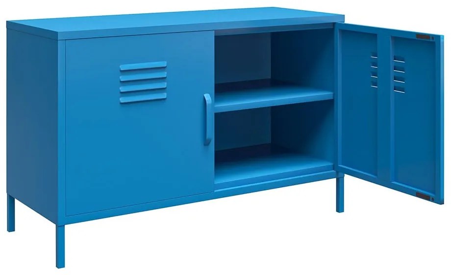 Niebieska metalowa szafka Novogratz Cache, 100x64 cm