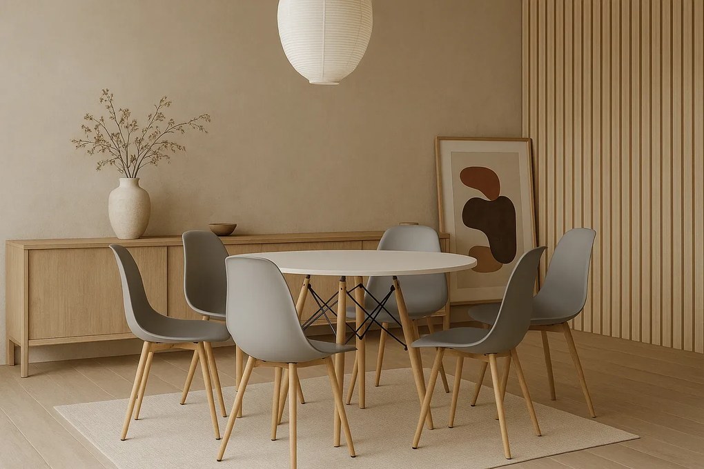 Zestaw stół z szarymi krzesłami Z4-S63