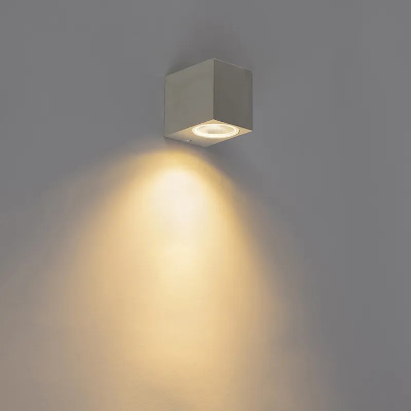 Zewnetrzna Zestaw 2 Nowoczesnych lamp ściennych aluminiowych IP44 - BalenoDesignerski Oswietlenie zewnetrzne