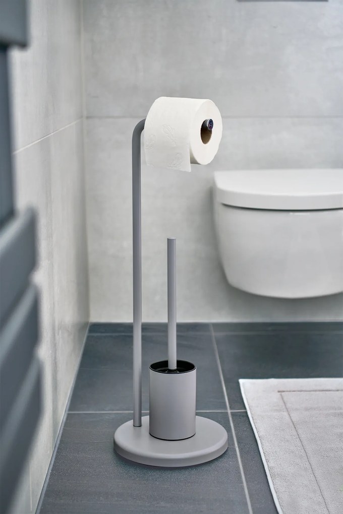 Stojak na papier toaletowy i szczotka do wc VETRO, wys. 63 cm